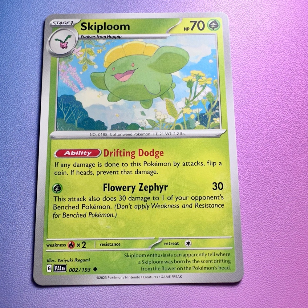 skiploom - 002/193 (uncommon) — pokemon: paldea evolved